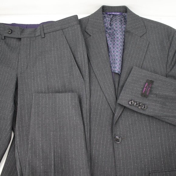 Ted Baker London Suit Mens 36S 30x27 Endurance Konan Ct Wool Striped textured - Picture 1 of 16